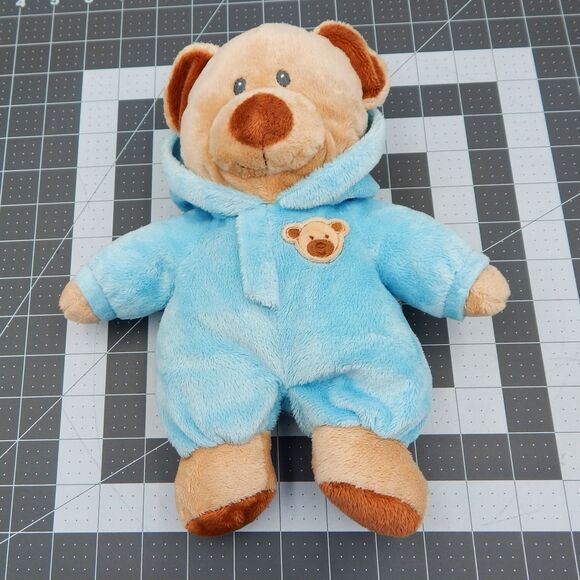 Ty Pluffies Baby Blue Bear Plush Soft Pajamas Teddy 2010 Stuffed Animal Toy - Picture 8 of 8